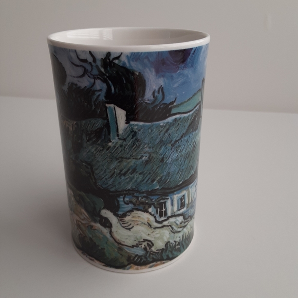 Dunoon Van Gogh Thatched Cottages at Cordeville Cup Mug - Picture 2 of 7